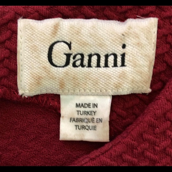 Ganni Red Rust Maroon Fit and Flare dress - Picture 6 of 7